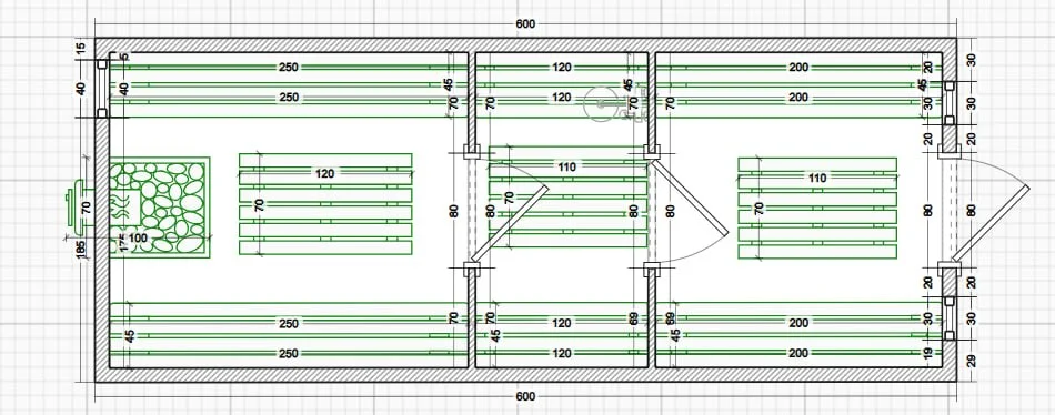 Баня-бочка 6 × 2,2 м — изображение 15